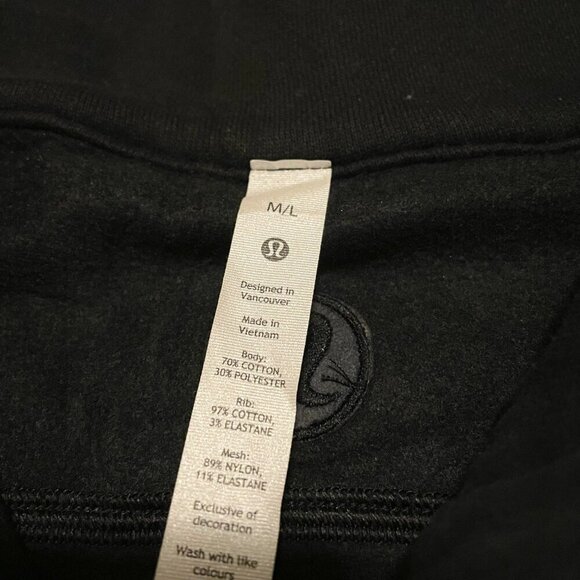 Lululemon Scuba Oversized Funnel Neck Shirt Black Size M/L - Picture 4 of 16